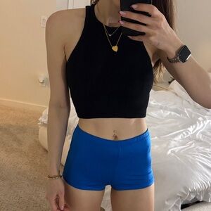Free people fp movement black high neck cropped ribbed workout tank